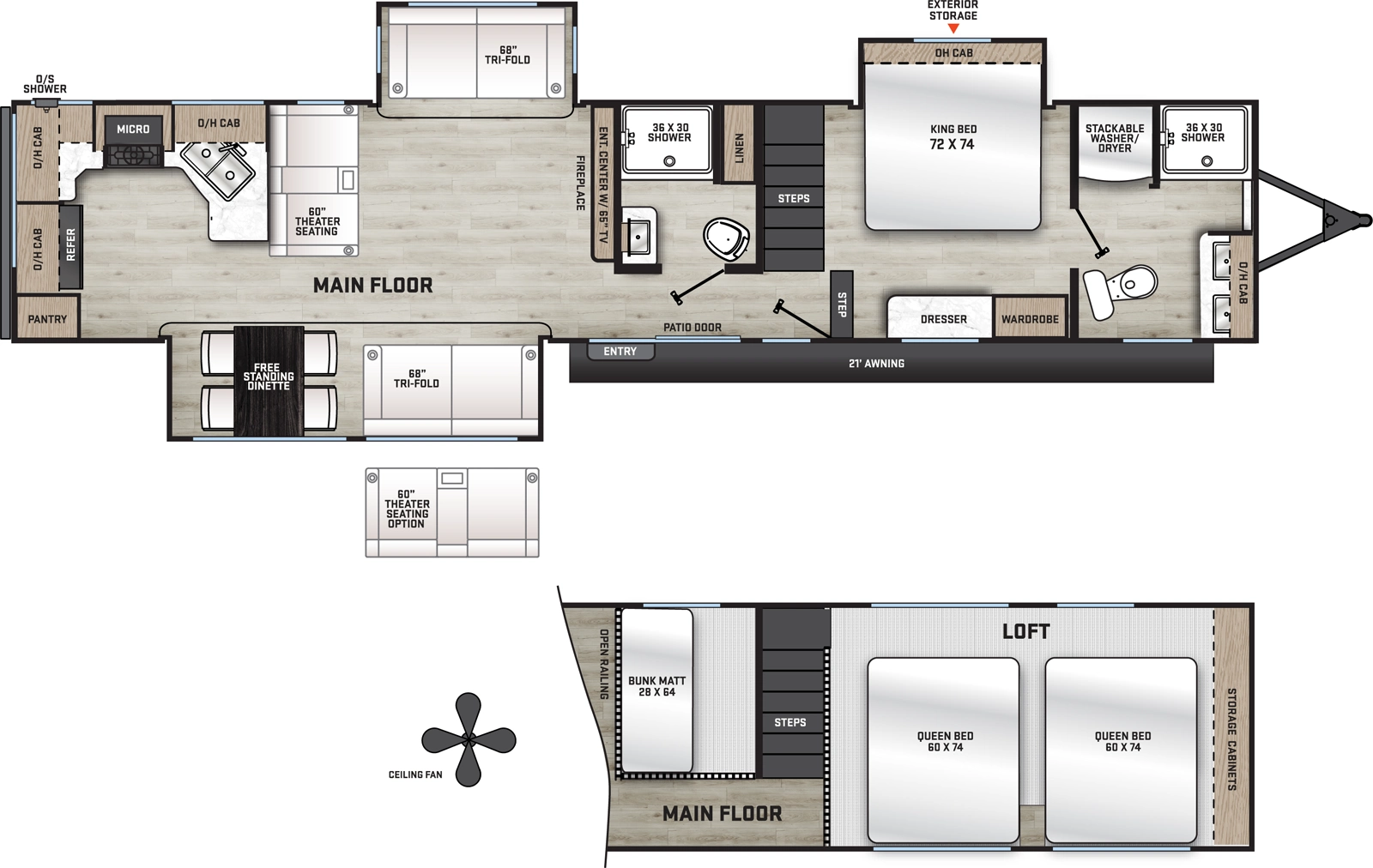 Aurora Destination Series 44CONDO Floorplan